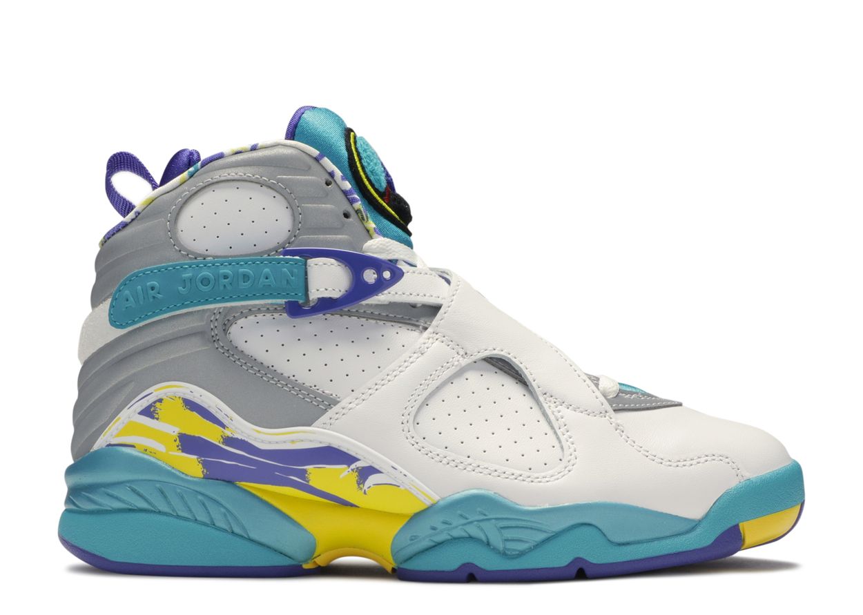 Wmns Jordan 8 Retro 'White Aqua'